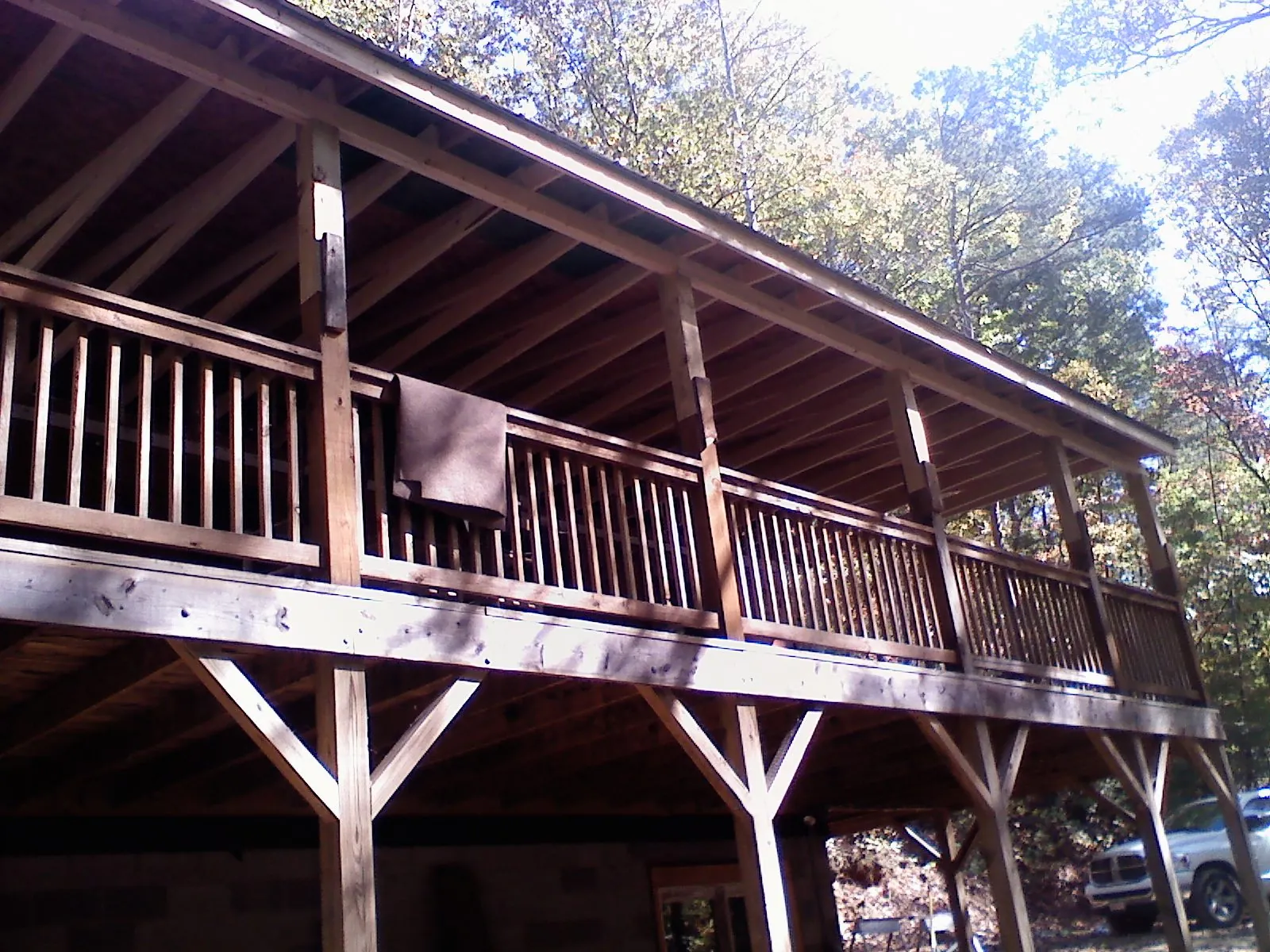 Timber framing under a new elevated porch and deck — Roof Leak Repair in Kerkhoven by Roofing Brothers